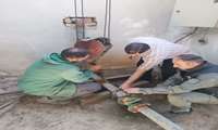 خارج نمودن و انتقال شناور باغچه ستاد دانشگاه جهت تعمیر و بازسازی